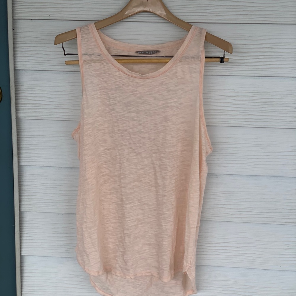 NWOT Athleta Scoop neck racer back Tank in light pink